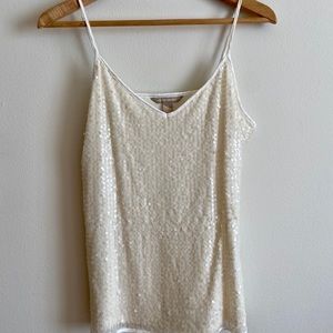Banana Republic V-Neck adjustable strap Sequined
